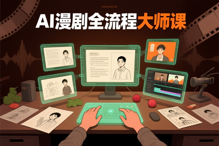 AI漫剧大师课：130节全流程实操，从剧本到剪辑全掌握