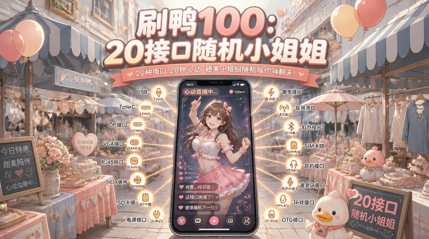 刷鸭100：内置20接口，高质量随机小姐姐视频一网打尽