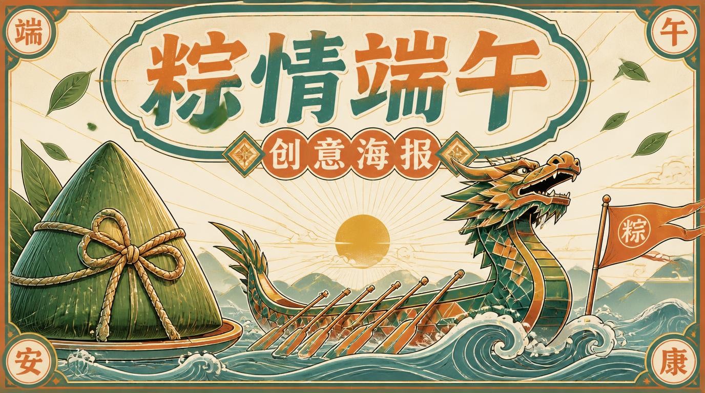 端午节海报设计灵感：传统与创意的完美碰撞