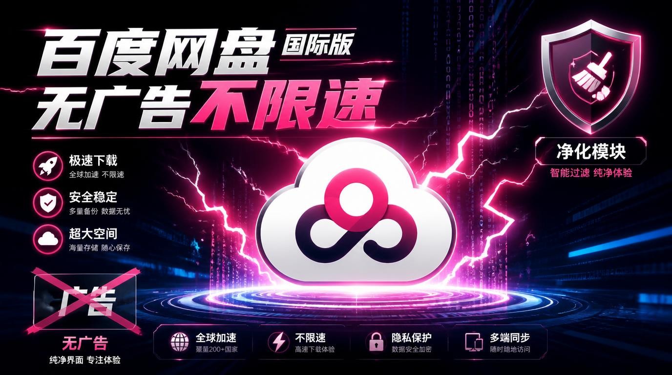 百度网盘国际版：内置净化模块，无广告不限速