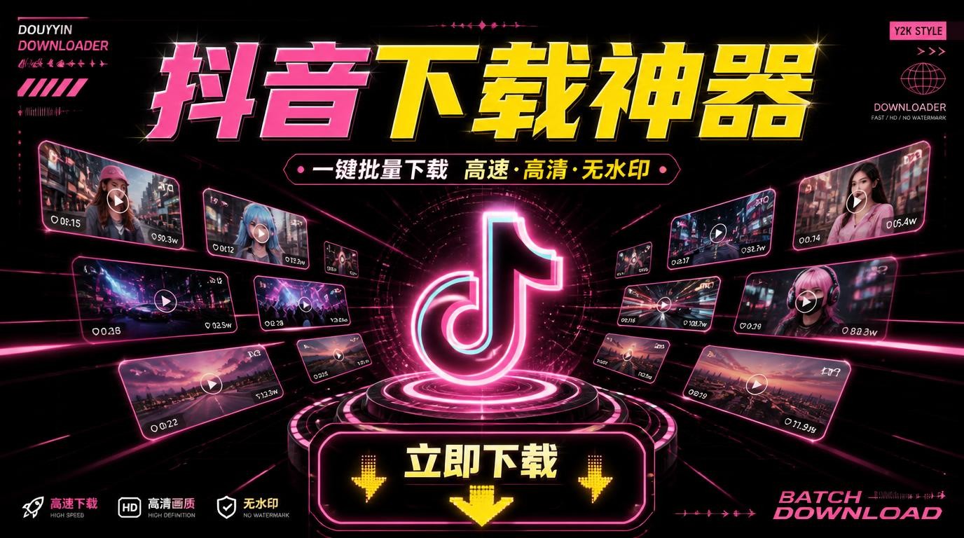 抖音视频批量下载神器，开源免费，一键获取用户作品、收藏和点赞列表！
