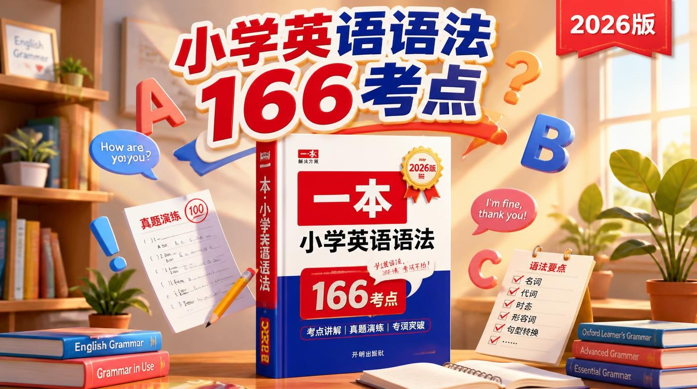 2026版《一本·小学英语语法》全新升级！166个考点+真题演练，小学语法一网打尽