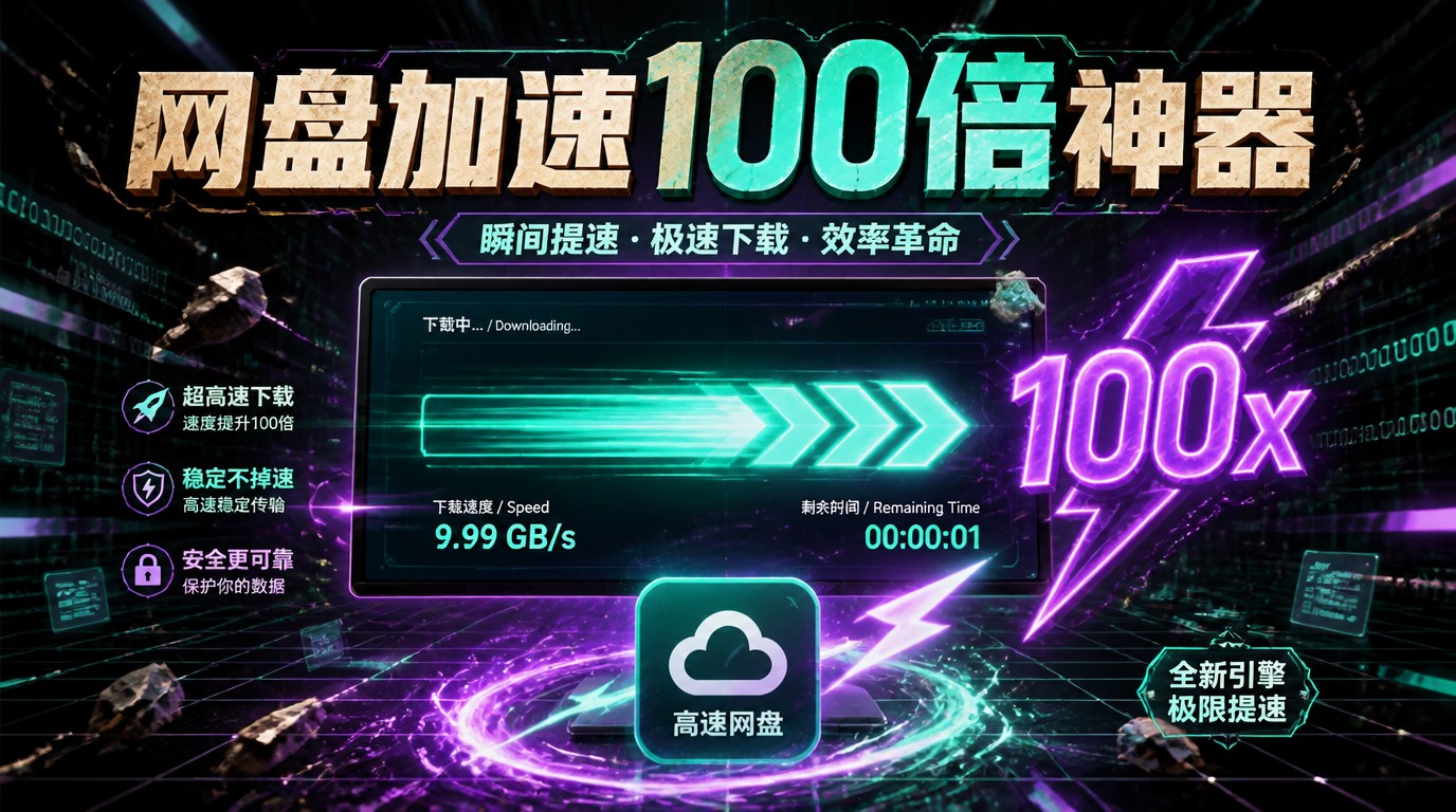 网盘速度飙升100倍！OpenSpeedy神器实测