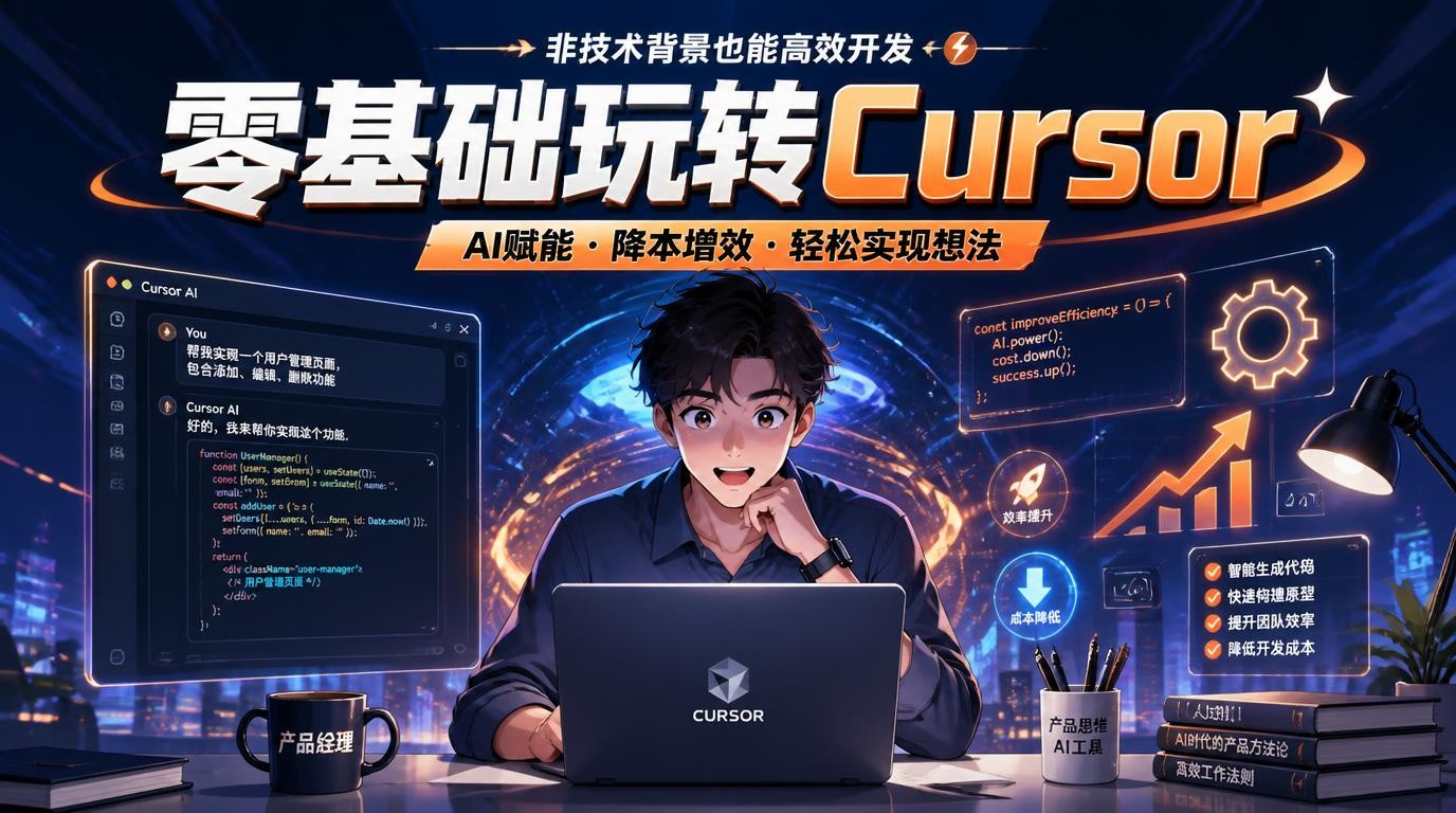 零编程基础也能精通Cursor，降本增效全攻略