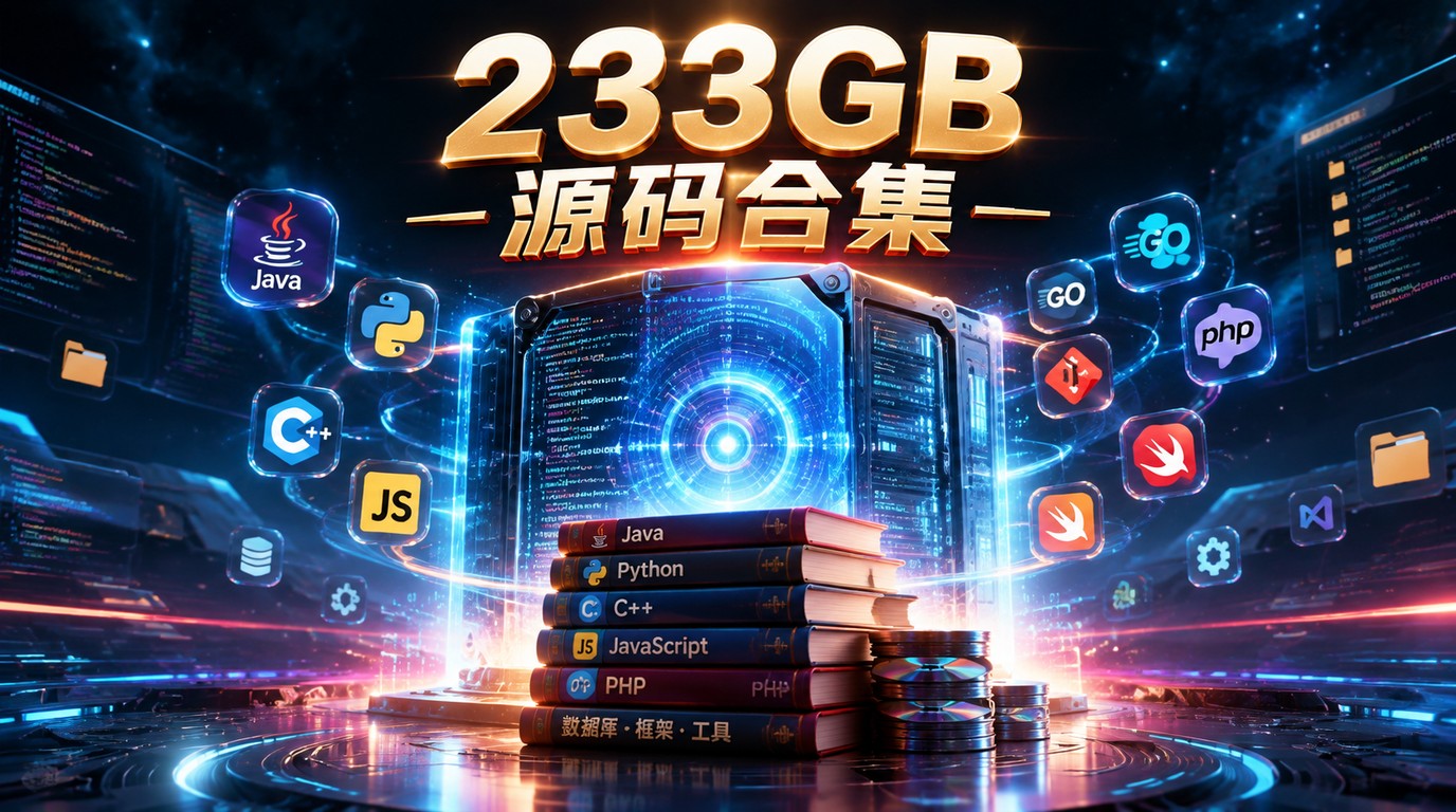 2000+源码合集233GB，段海聪整理，开发者必备！