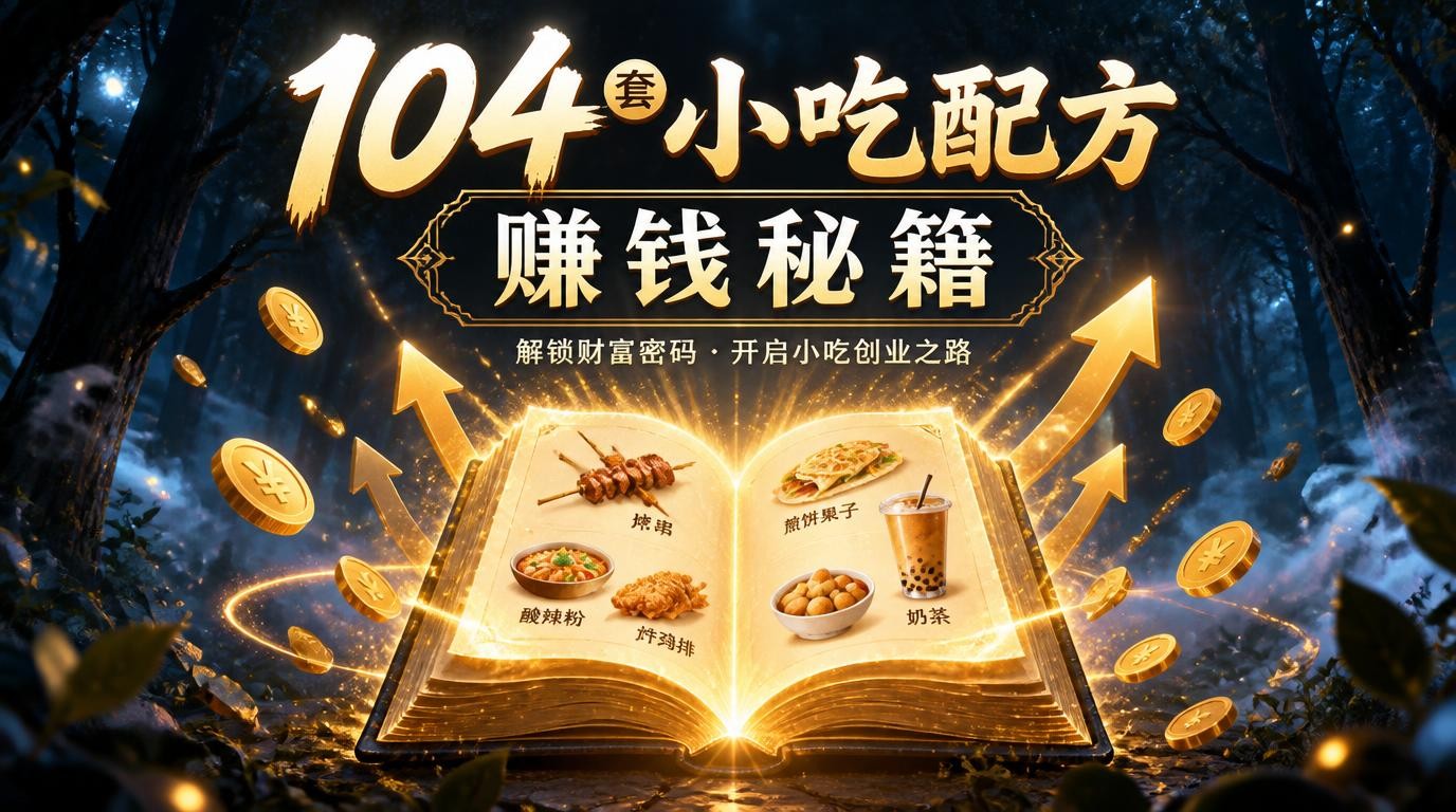 104套小吃配方，助你创业副业轻松赚钱