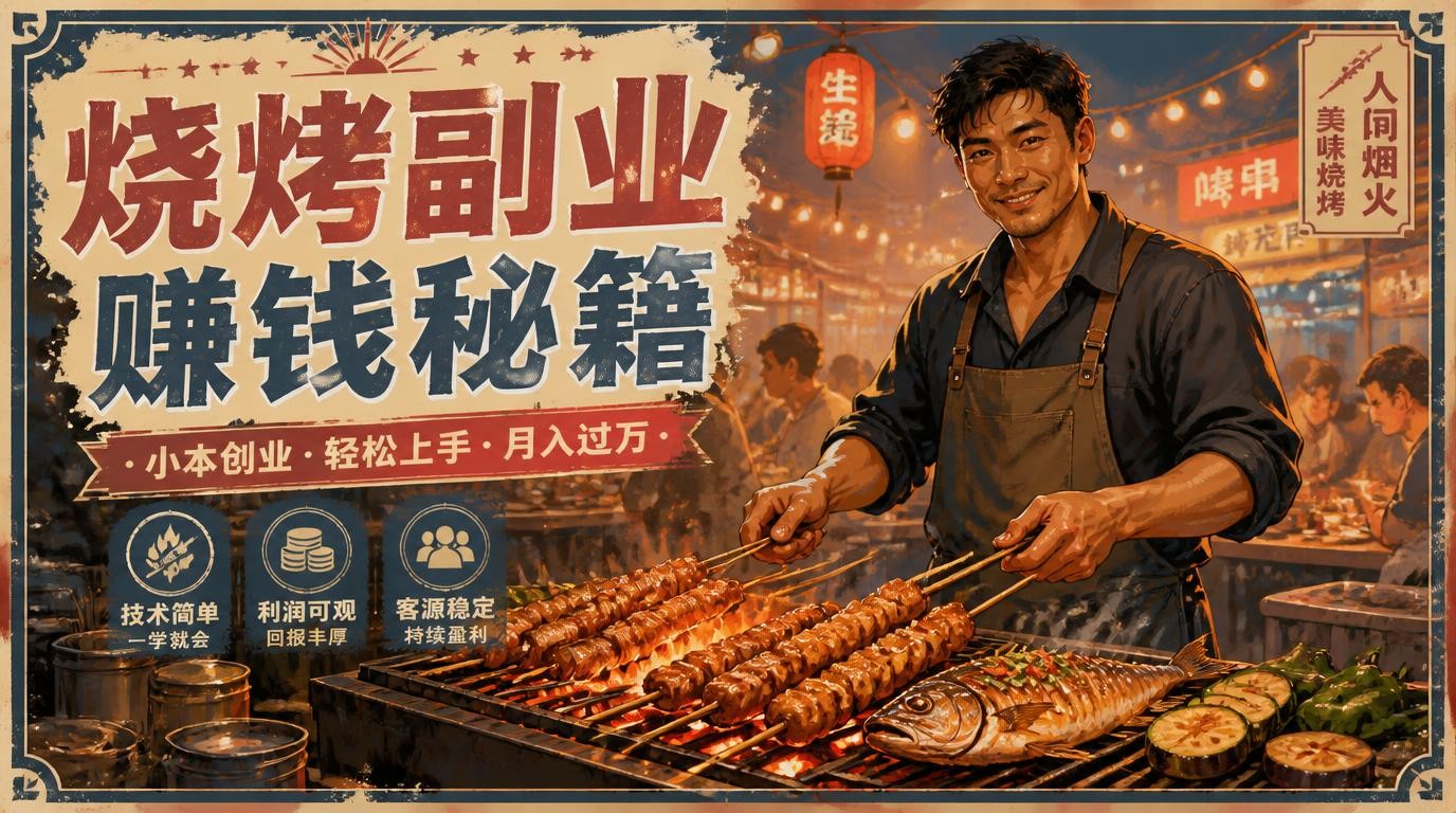 32套烧烤技术合集，副业赚钱实战课