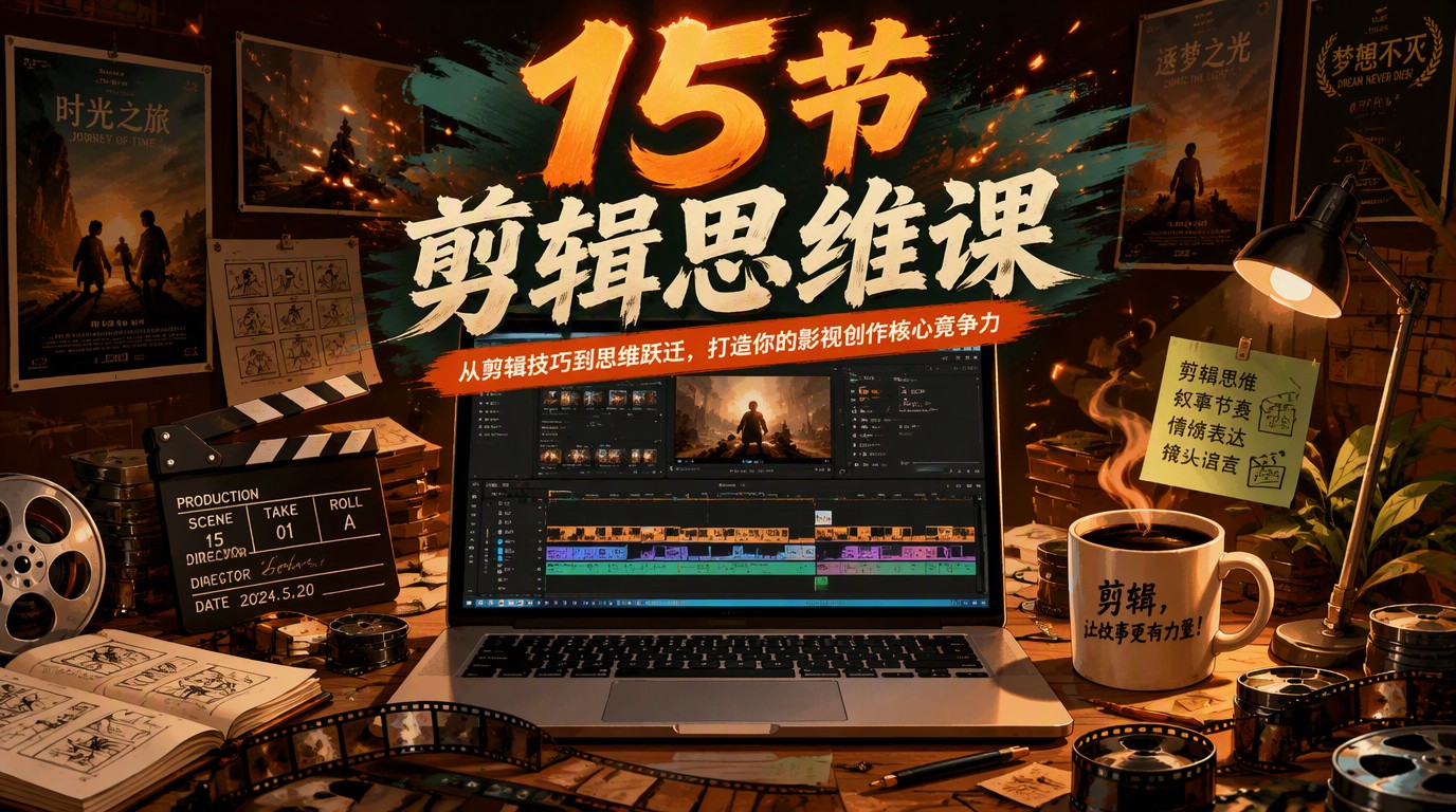 15节剪辑思维课：从小白到高手的进阶秘籍