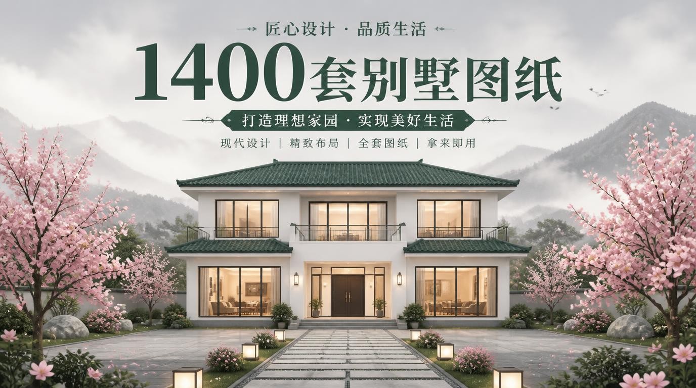 1400套农村自建房别墅图纸，总有一款适合你