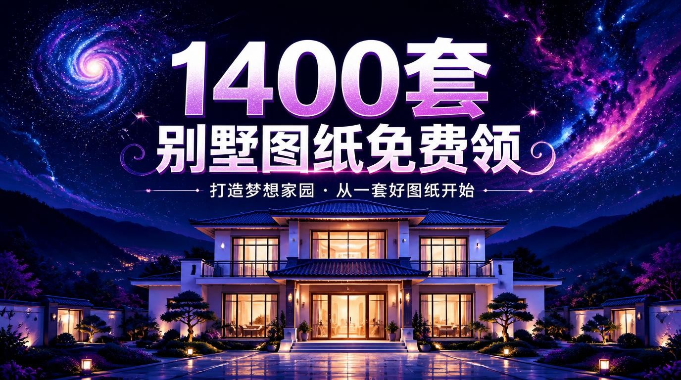 1400套农村自建房别墅图纸，46G资源大放送！