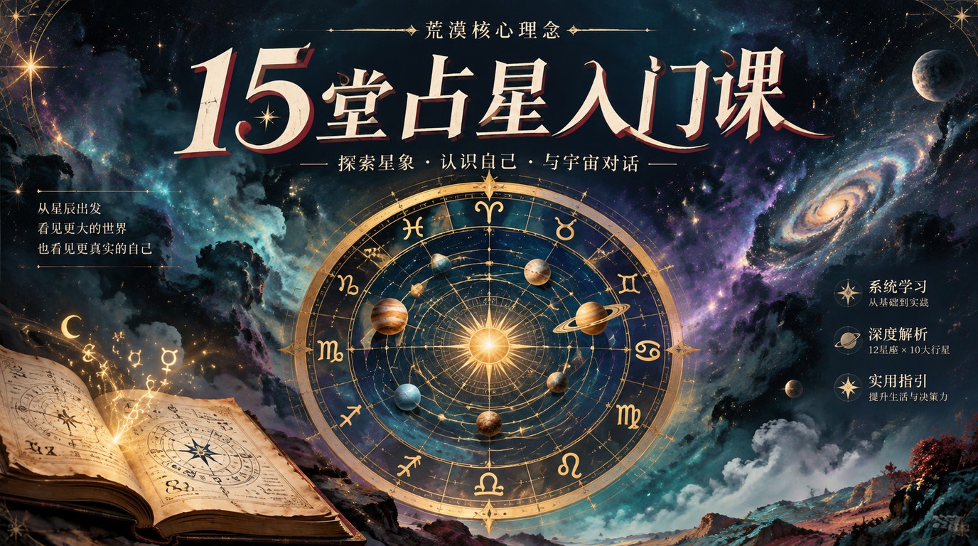 零基础15堂占星课，轻松构建星盘解读框架