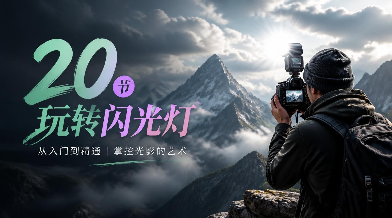 18度摄影学院闪光灯专题课，20节玩转光影