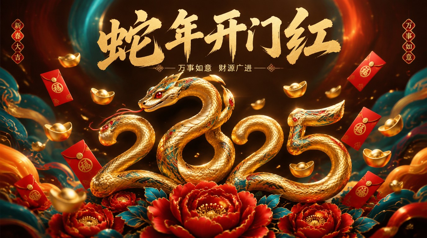 2025蛇年开门红：新年新气象，蛇舞迎春
