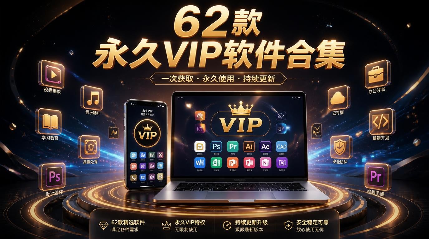 62款永久VIP软件合集：手机电脑全平台珍藏版
