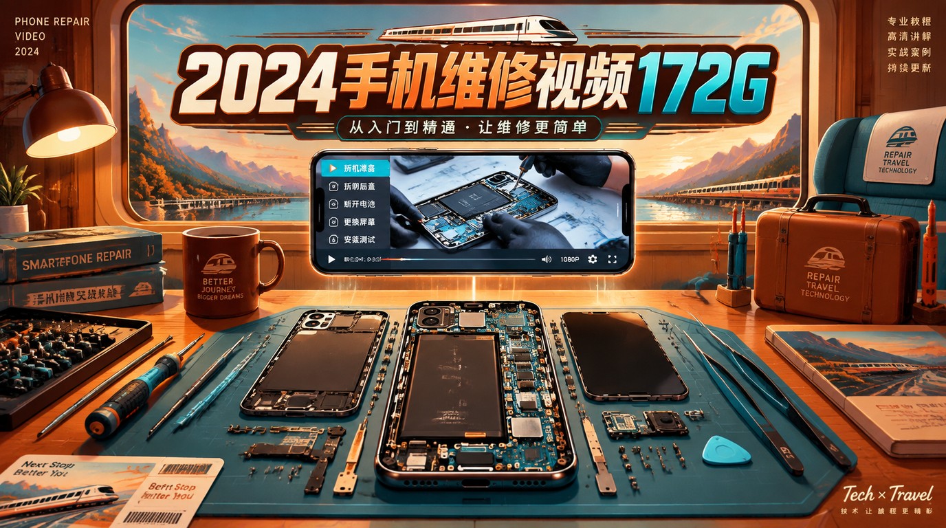 2024手机维修视频教程172G合集，从入门到精通