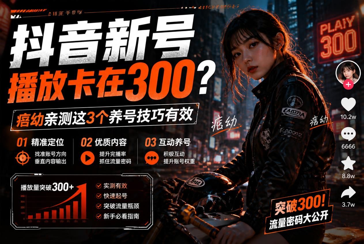 抖音新号播放卡在300？痞幼亲测这3个养号技巧有效