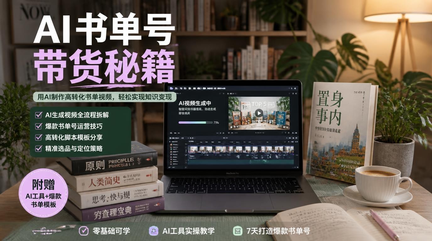 AI书单号带货：人人可做的涨粉变现指南