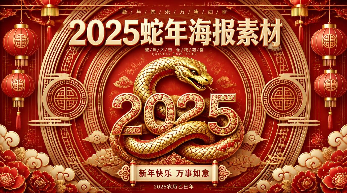 2025蛇年海报设计：PSD/AI格式素材大放送