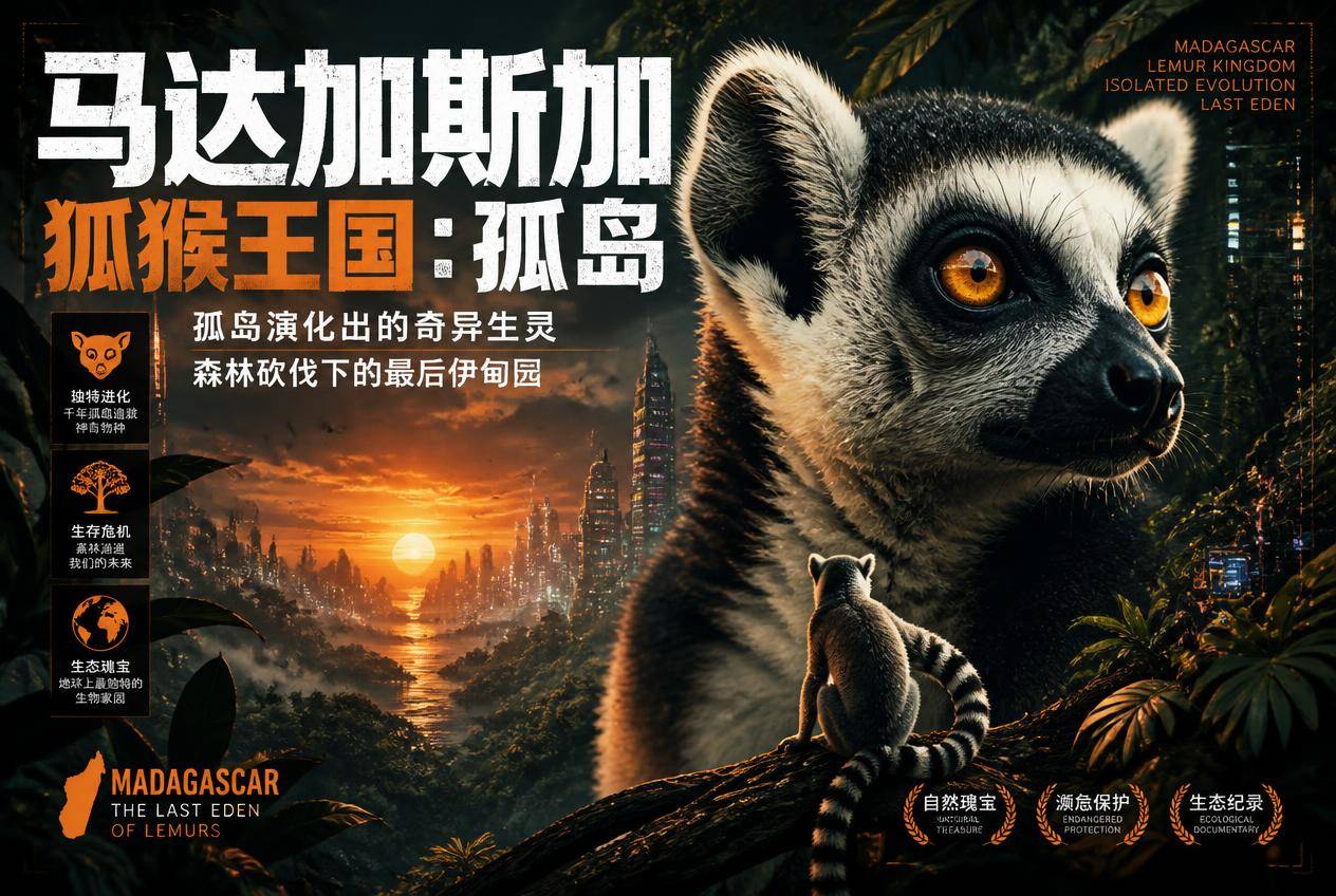 马达加斯加狐猴王国：孤岛演化出的奇异生灵，森林砍伐下的最后伊甸园