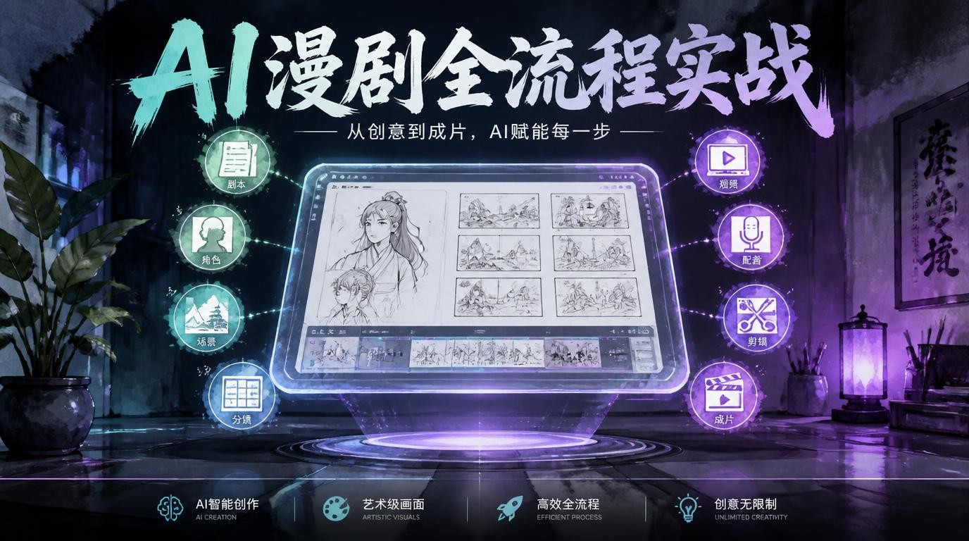 2026 AI漫剧全流程实战：从剧本到成片，一文打通八大环节