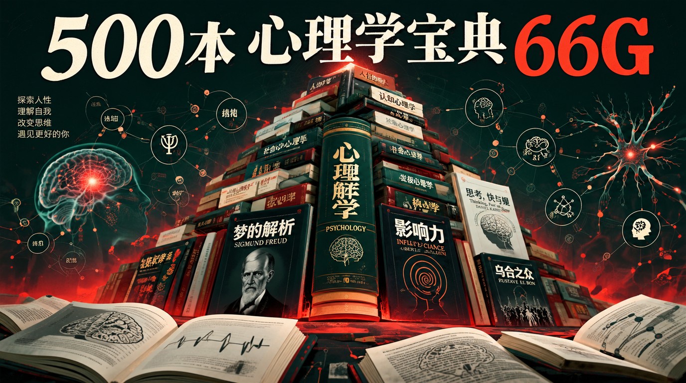 500本心理学宝典66G，自我提升必备！