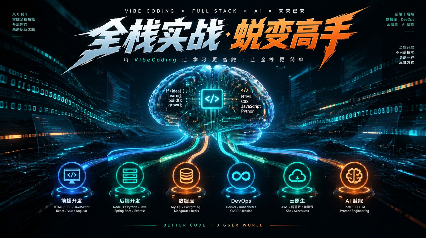 2026 VibeCoding全栈实战训练营：从零到全栈高手