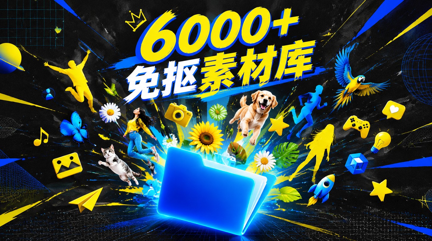 6000+免抠设计素材库，设计师必备神器！