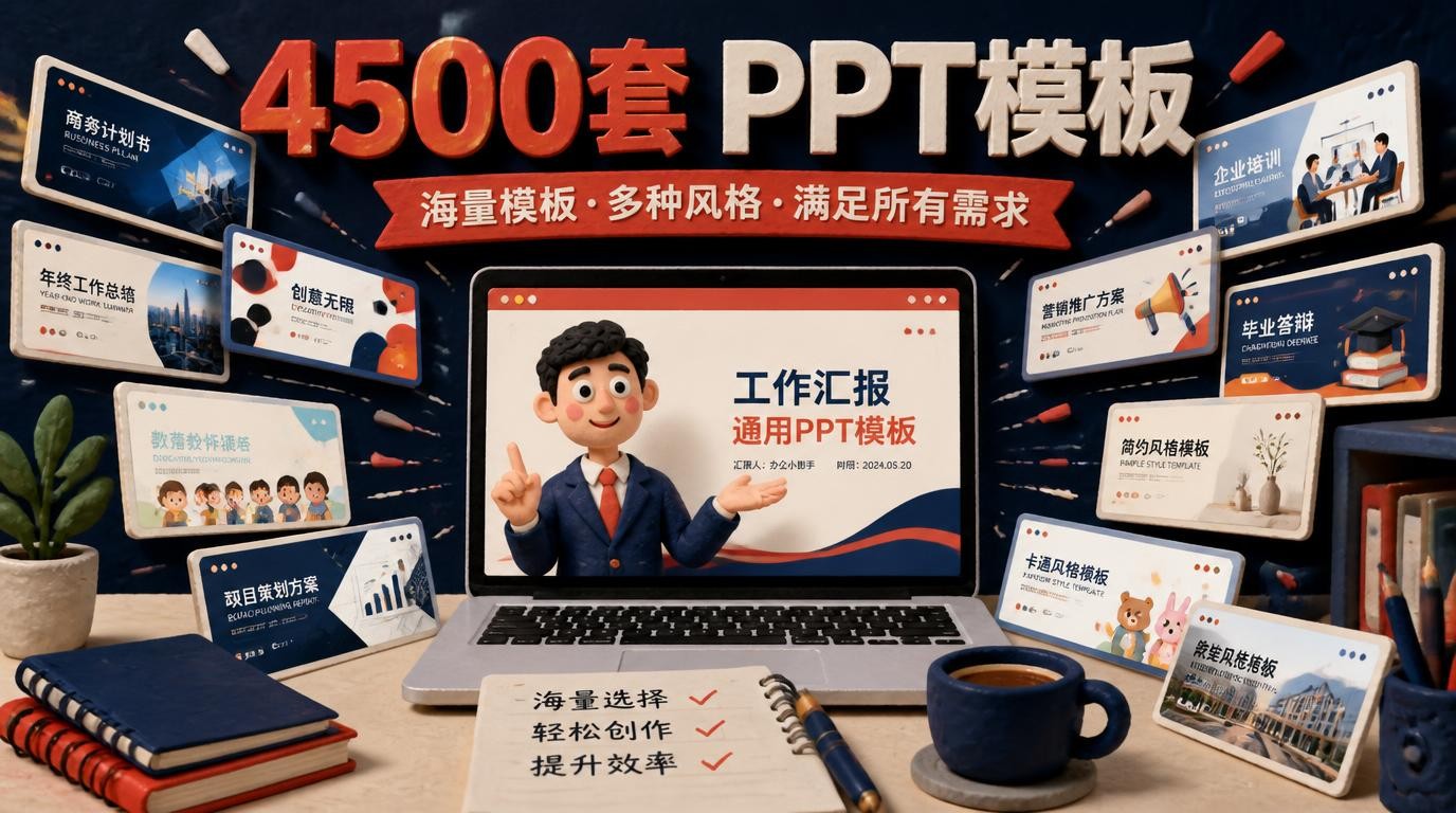 4500套PPT模板，职场必备神器