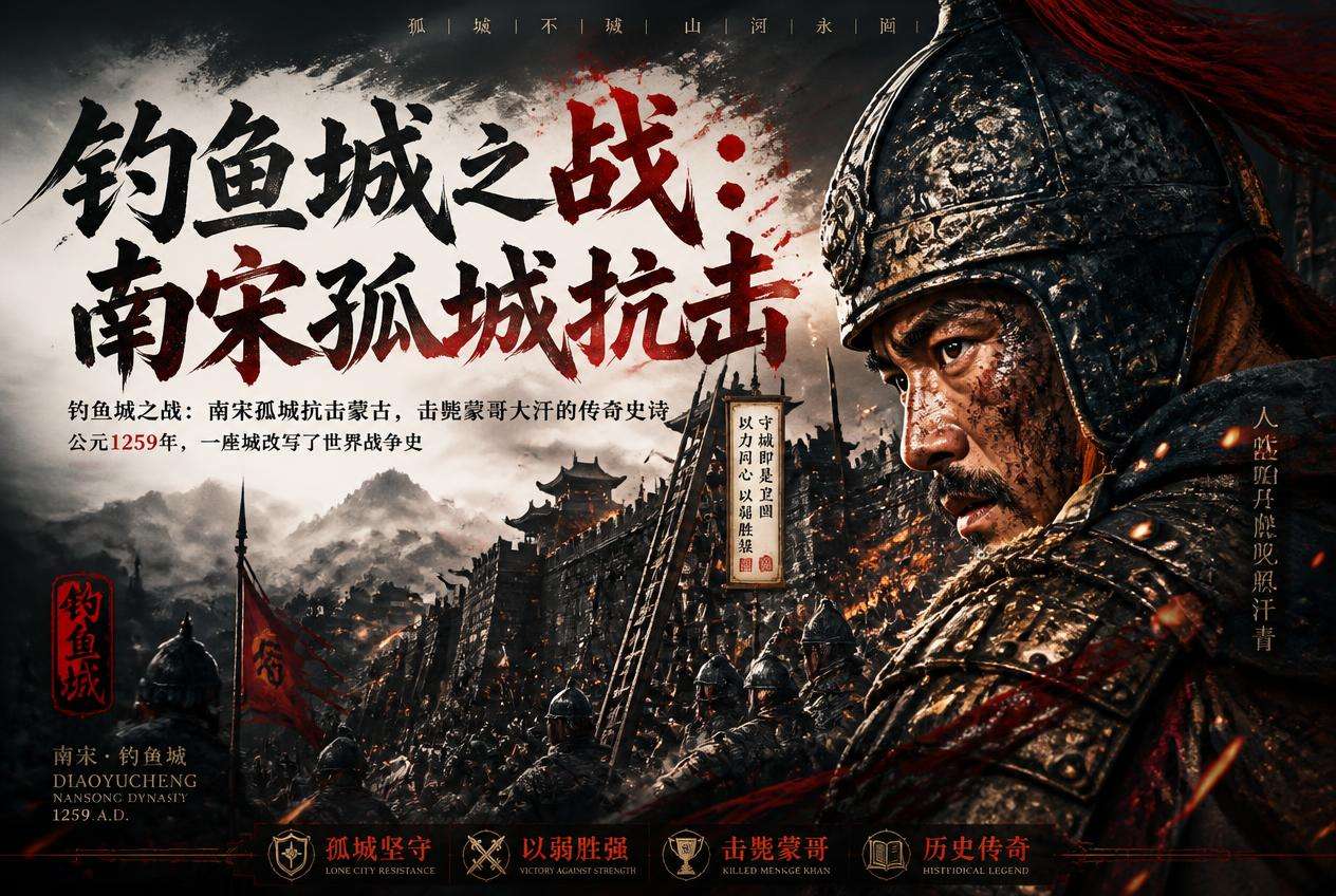 钓鱼城之战：南宋孤城抗击蒙古，击毙蒙哥大汗的传奇史诗