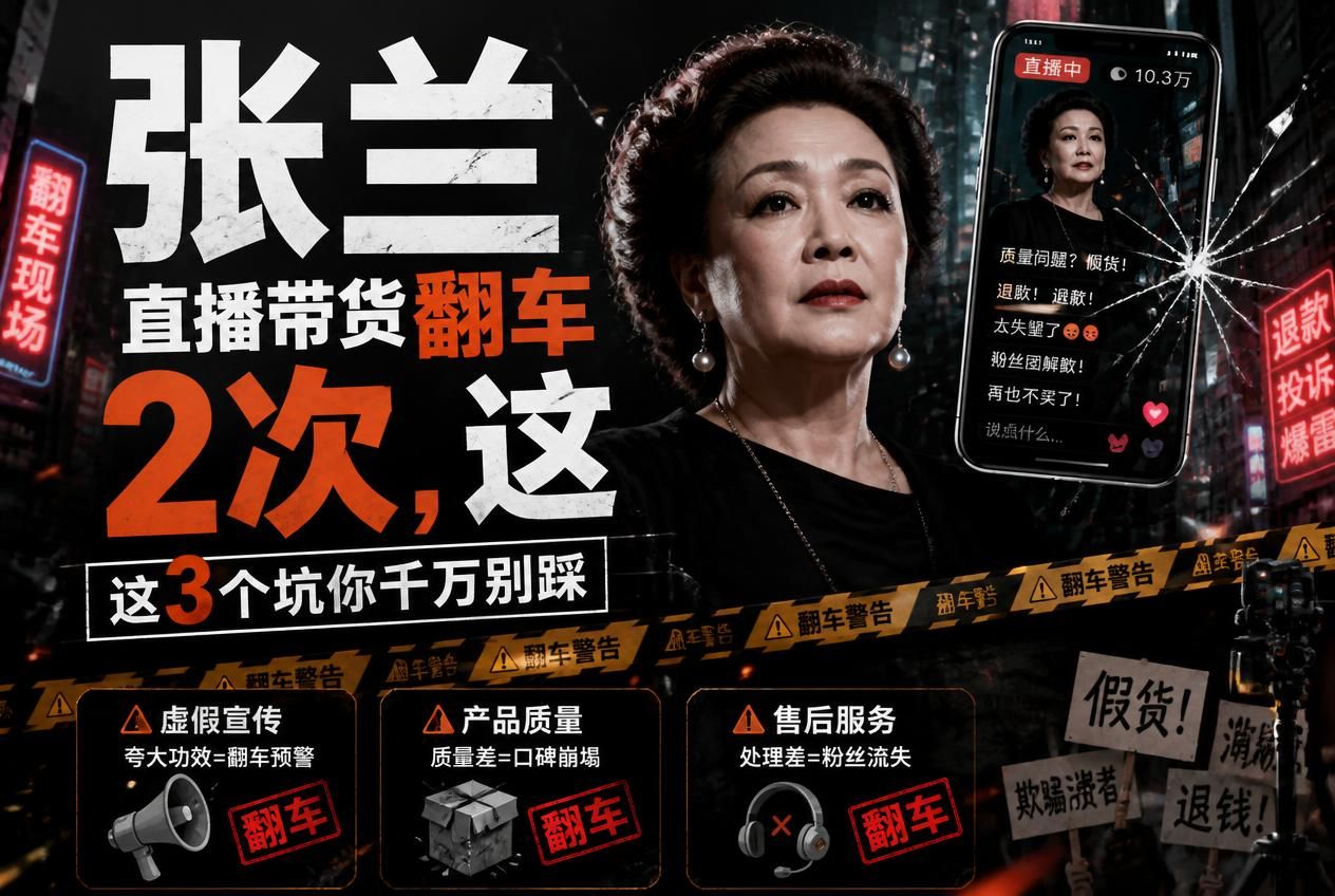 张兰直播带货翻车2次，这3个坑你千万别踩