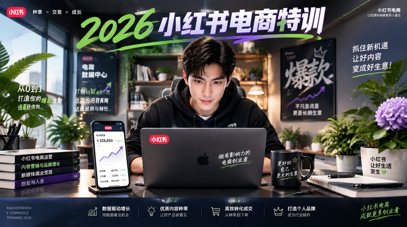 2026小红书电商特训营：从开店避坑到批量爆款