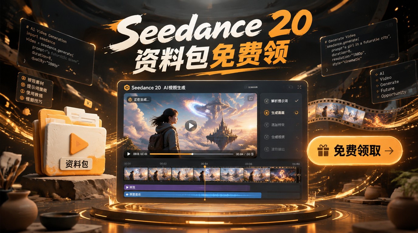 2026最强AI视频模型Seedance 20资料包，限时免费领！