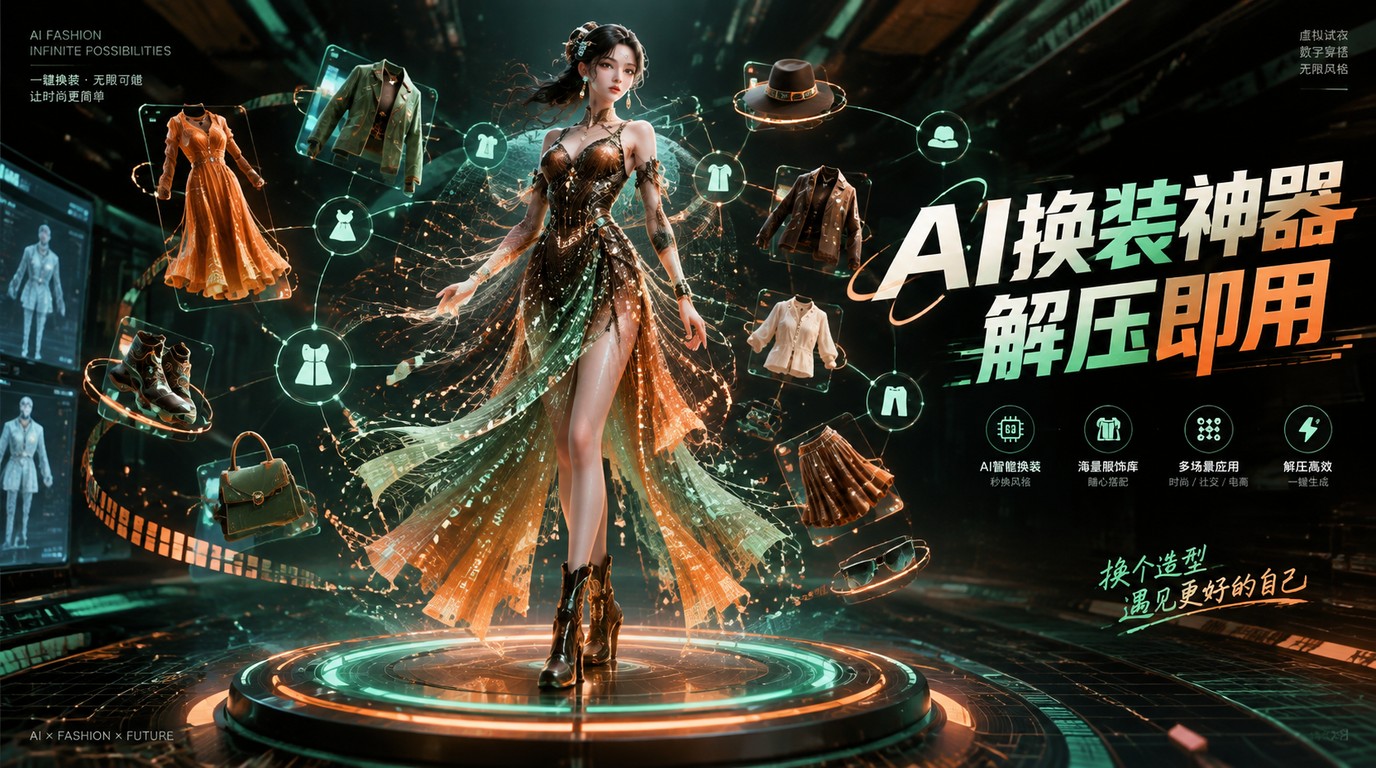AI模特换装神器！ComfyUI整合包解压即用，轻松上手