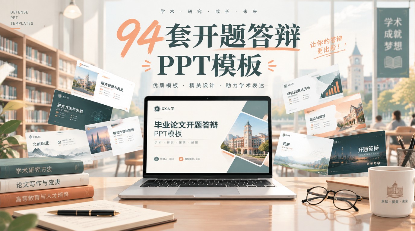 94套学术论文开题答辩PPT模板，助你轻松过关！