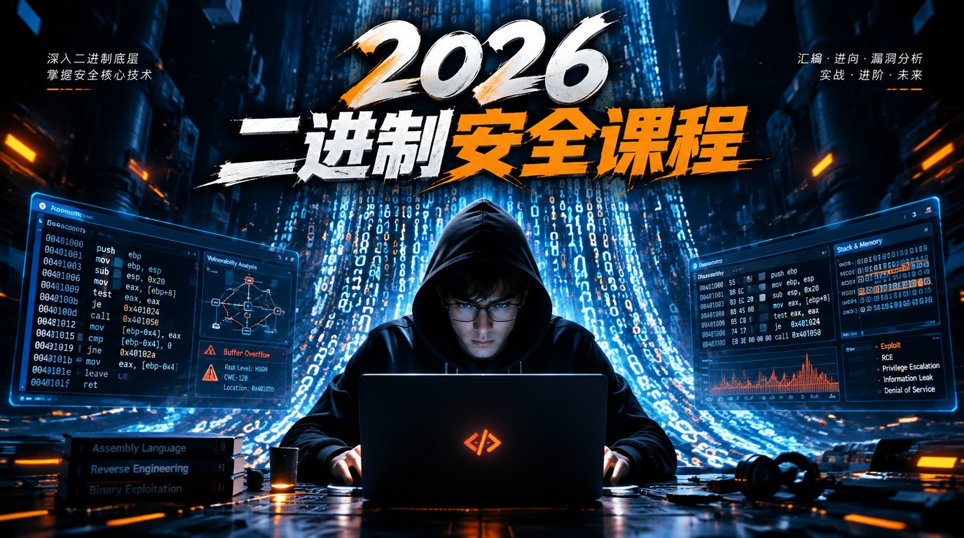 2026二进制安全课程：从入门到精通，守护数字世界的底层防线