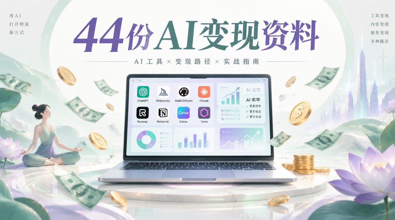 44份AI变现资料，2024年1月最新，助你轻松赚钱！