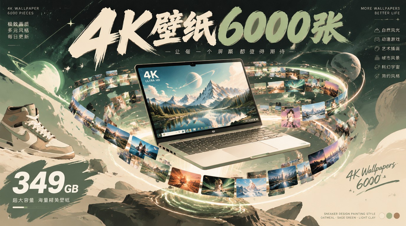 6000张4K超清壁纸合集，349GB海量资源一键拥有