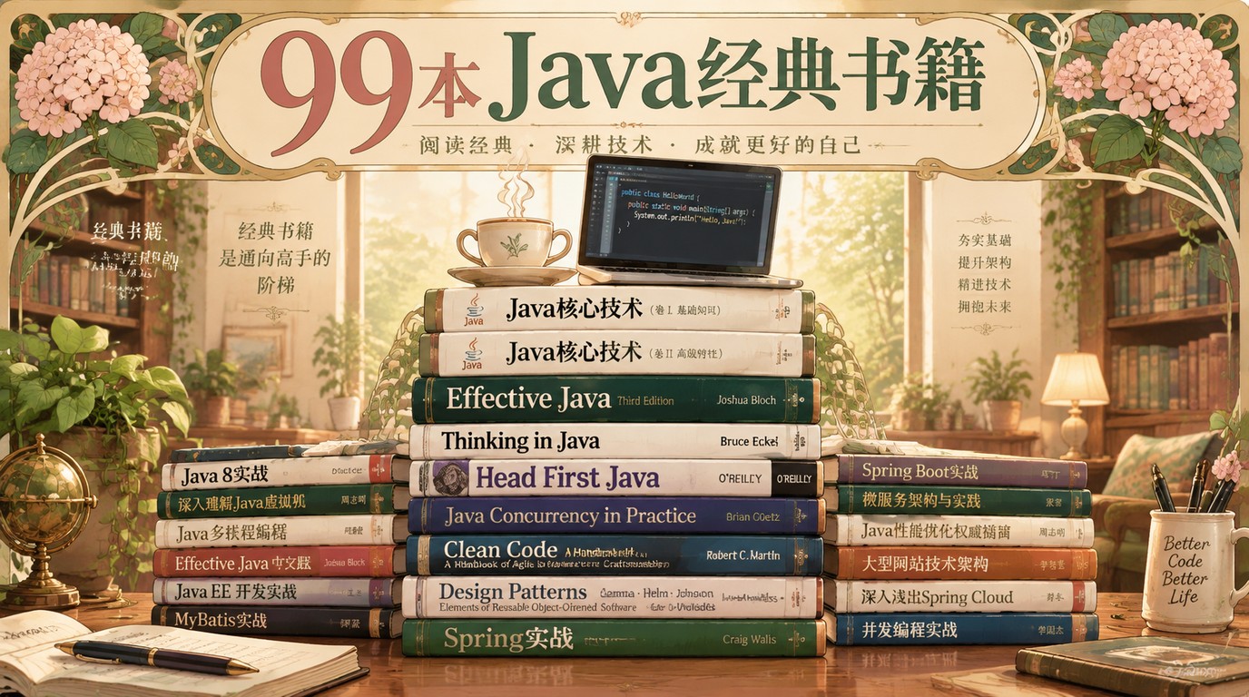 99本Java经典书籍，助你从入门到架构师