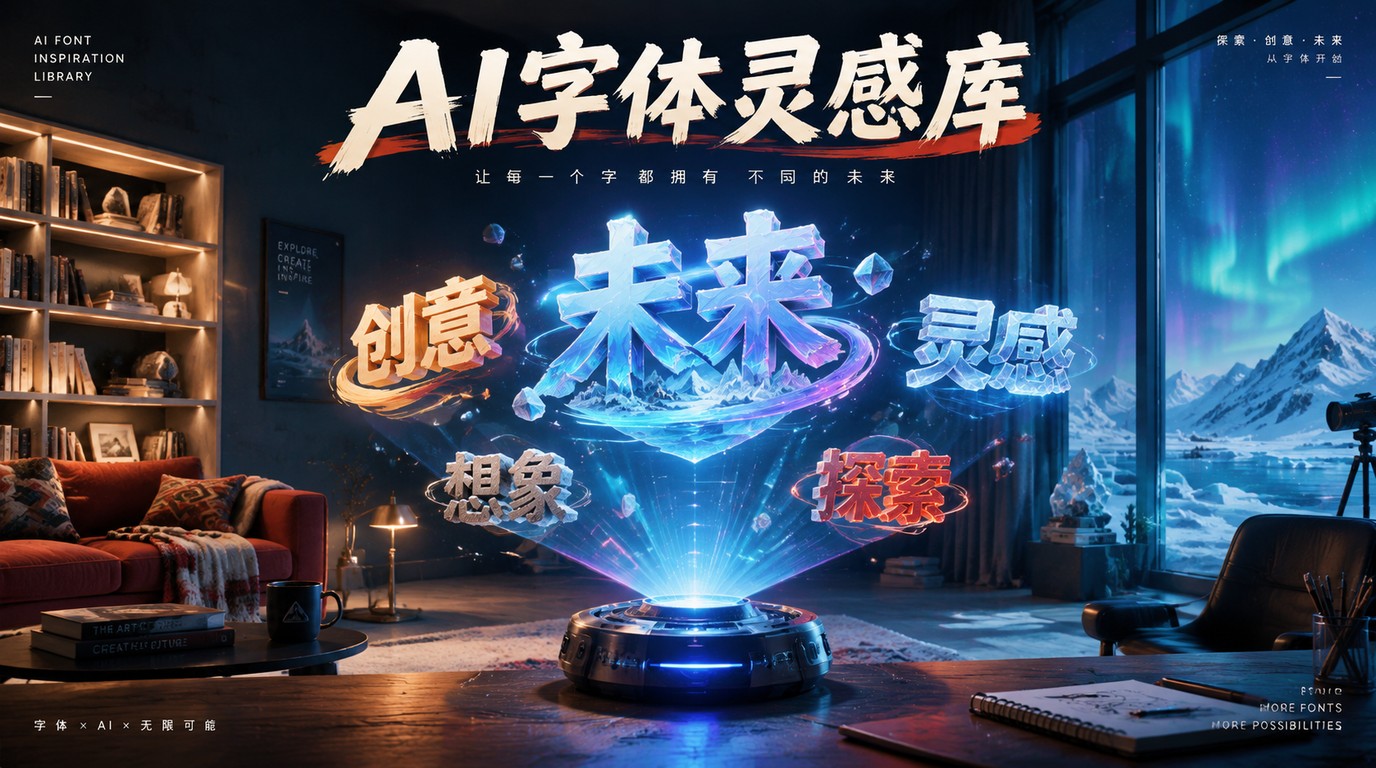 AI字体生成提示词模板库，创意设计灵感一键获取