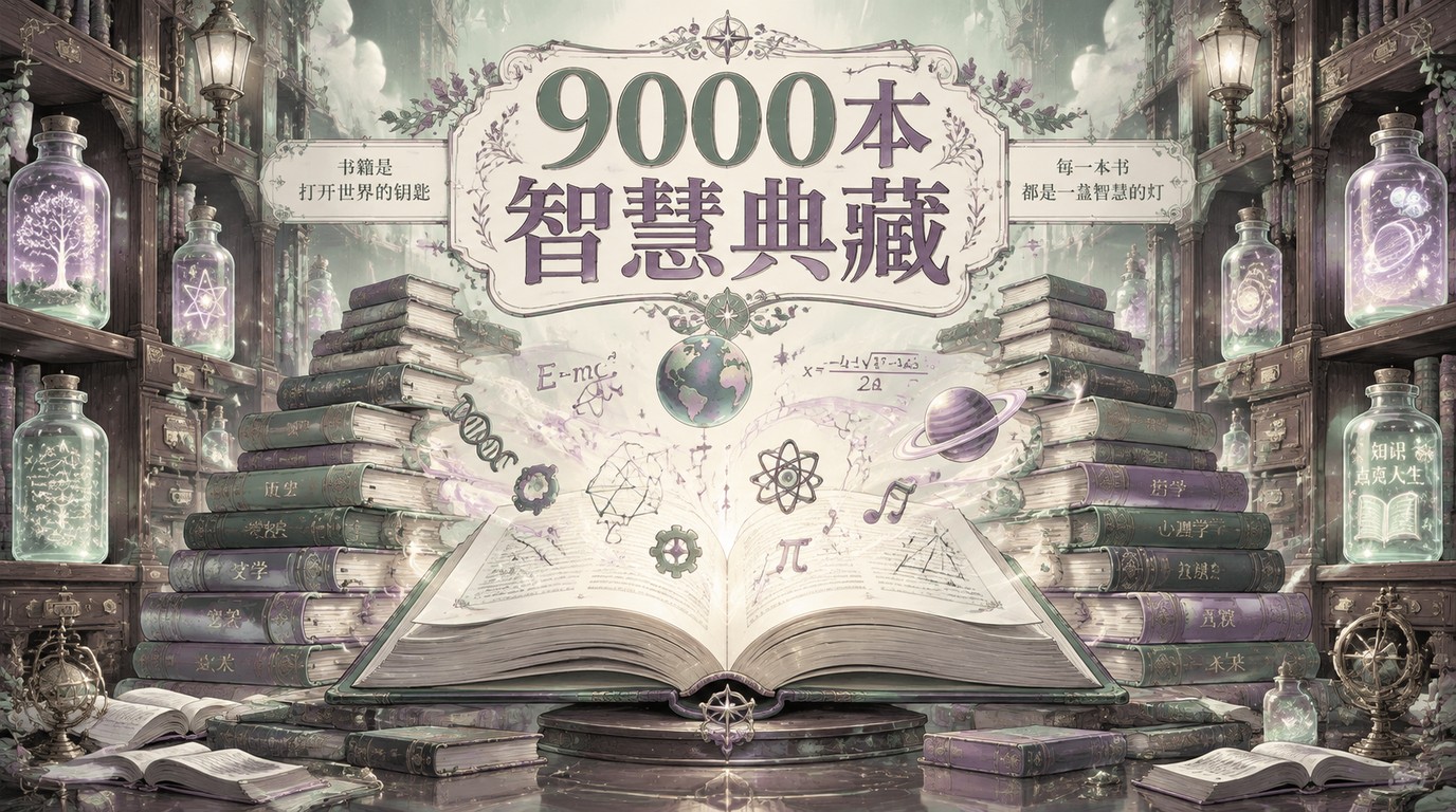9000本人类智慧精华，292G电子书典藏，一次拥有！