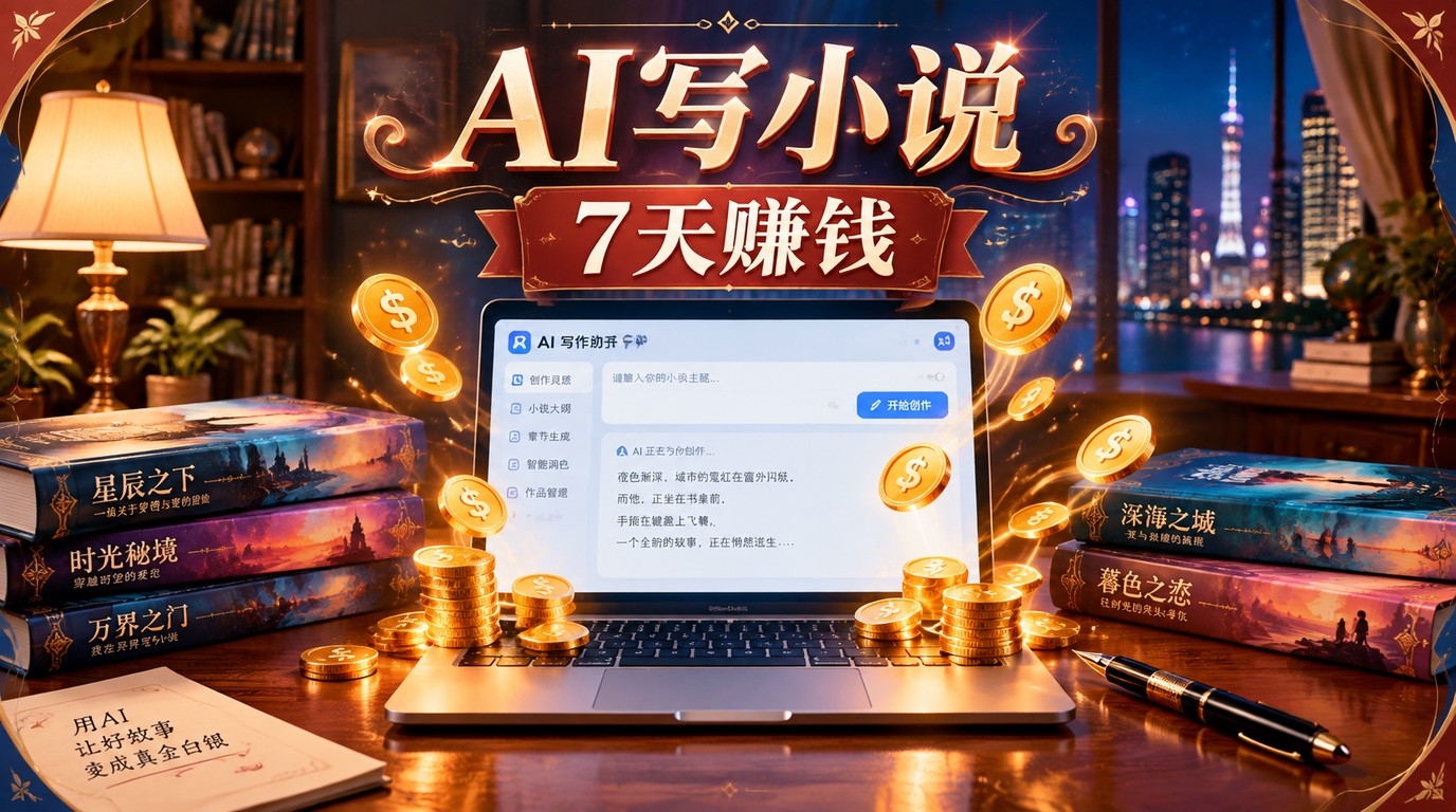 零基础用AI写小说，7天跑通创作赚钱全流程