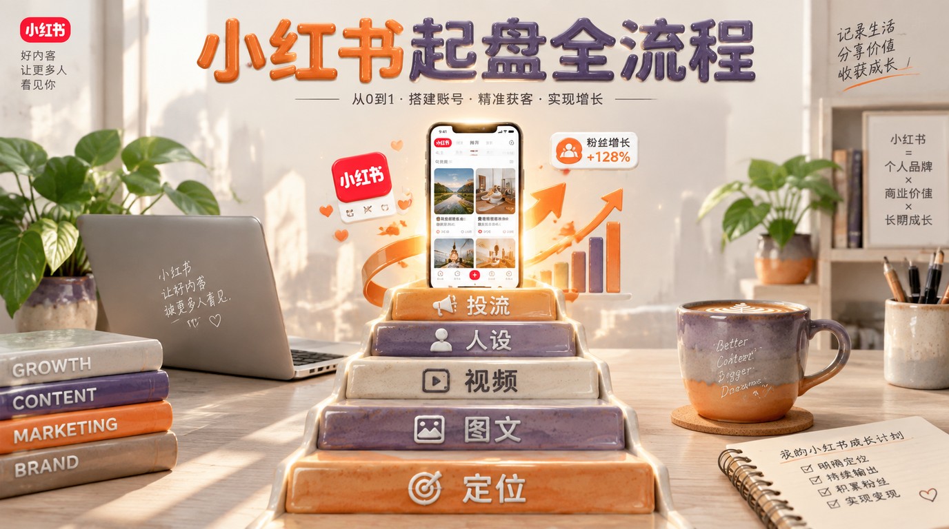 2026小红书起盘实战班：从定位到投流全流程