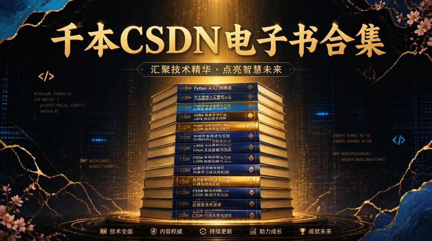 CSDN千本收费电子书合集，技术人的知识宝库