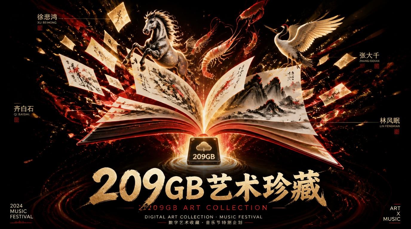 209GB！中国现代绘画全集，艺术瑰宝一键收藏