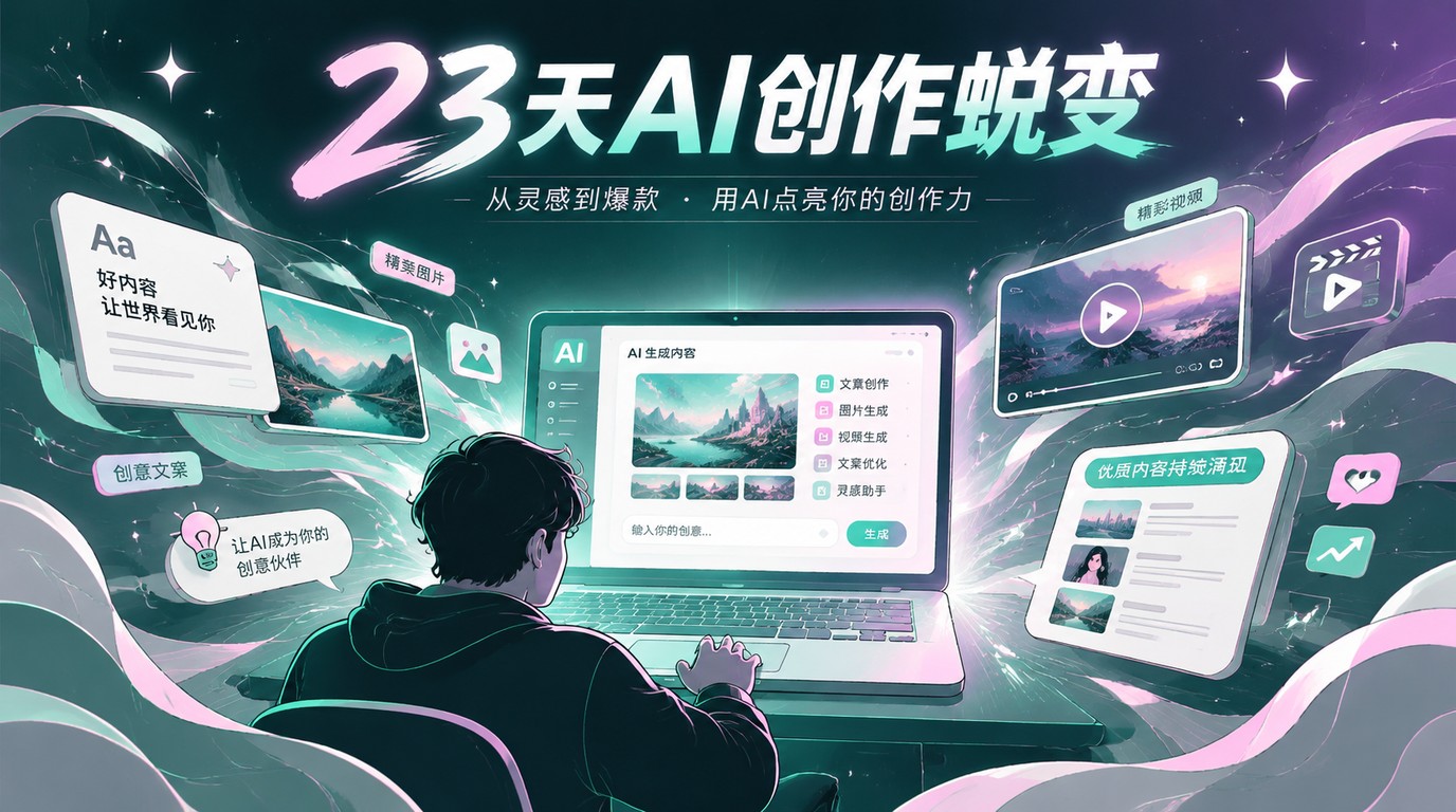 23天AI特训营：创作者高效产出90分优质内容