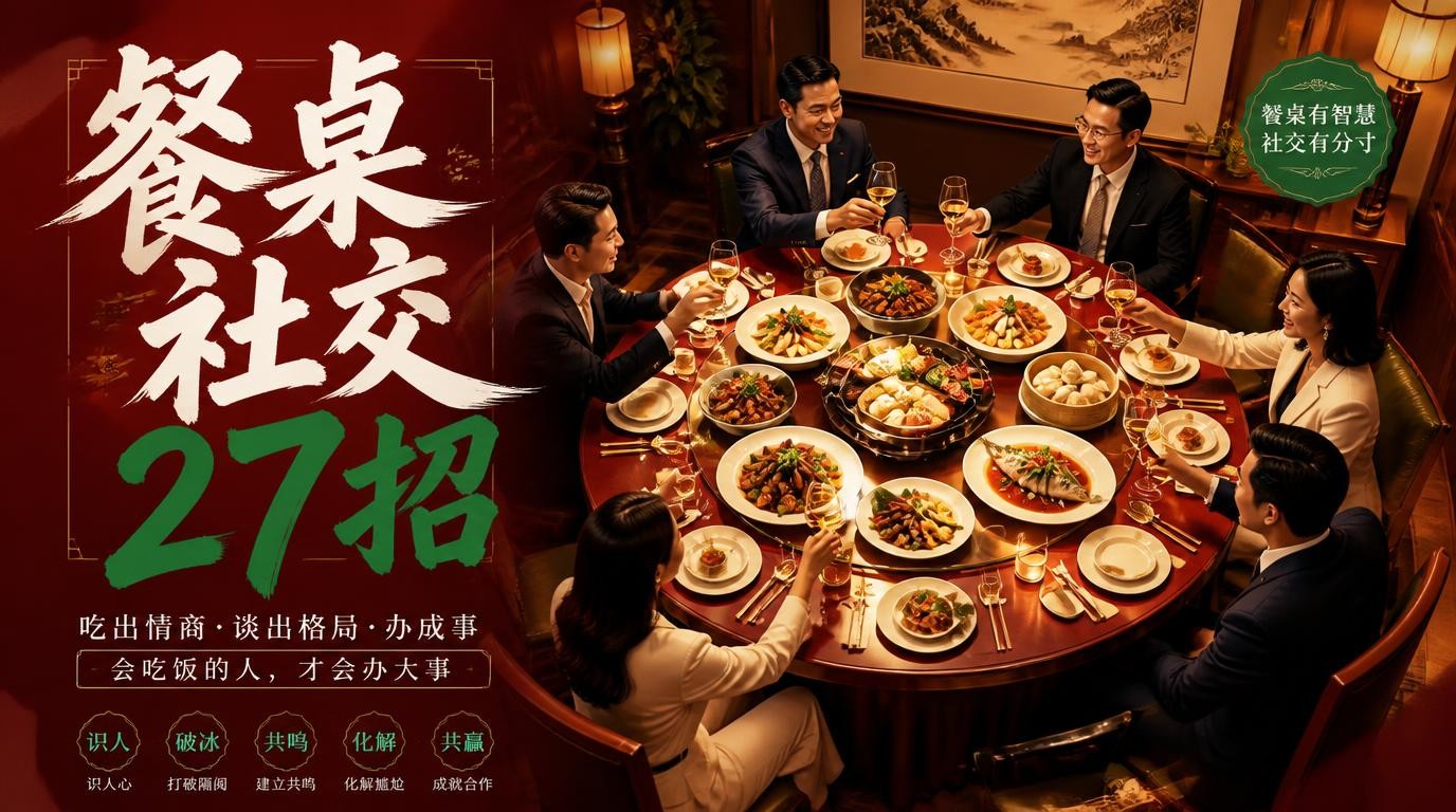 27项餐桌社交全攻略：圈总教你会说话、会办事、办成事