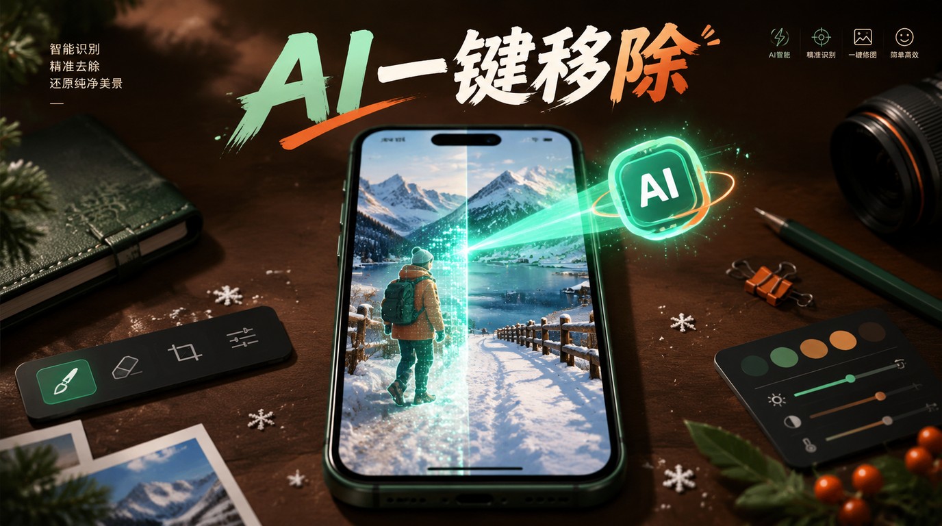 AI一键移除！AndroidAIRetouch让修图更智能