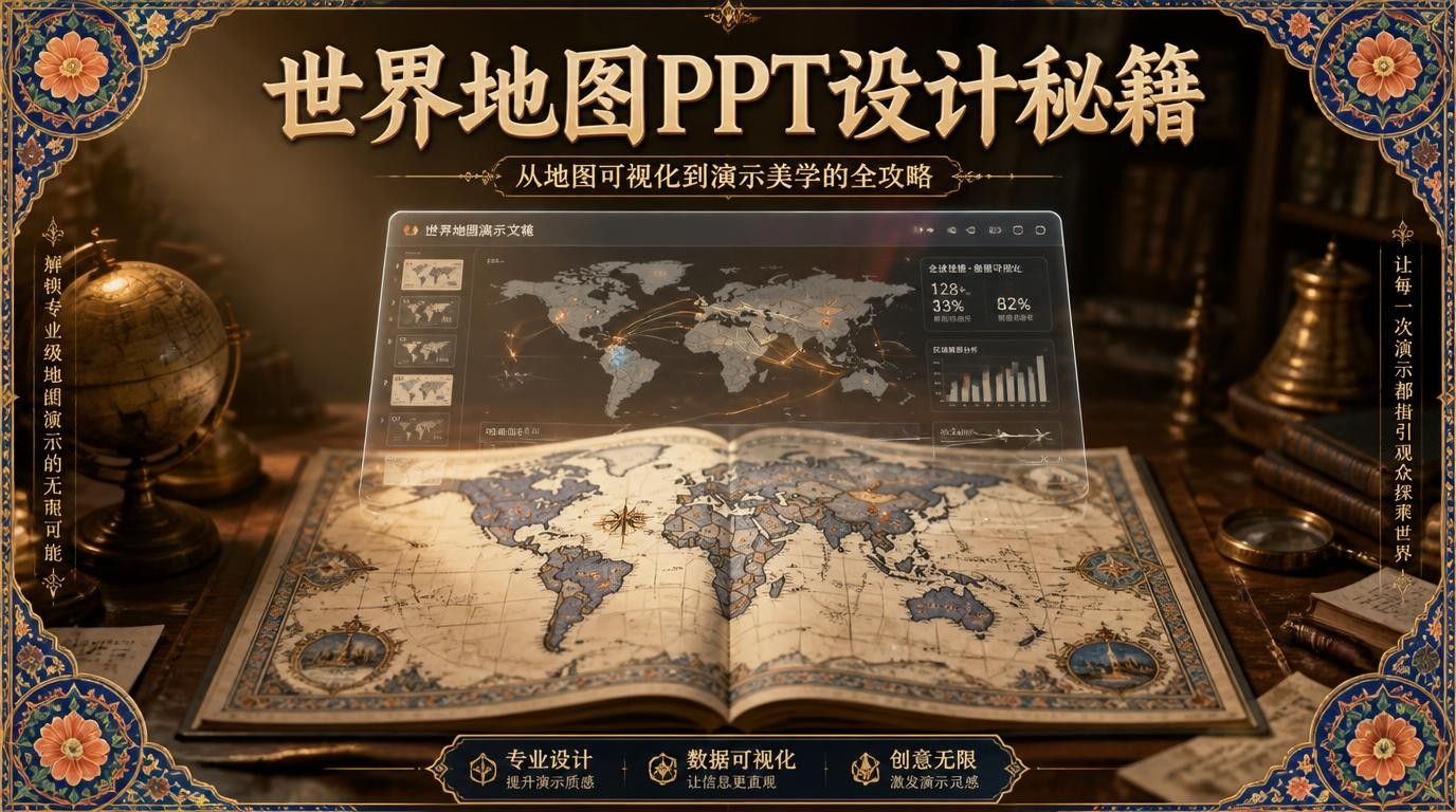 世界地图PPT：一页看遍全球，设计惊艳全场