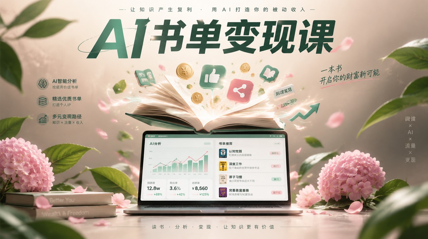 AI热点书单变现课：快速打造赚钱知识产品
