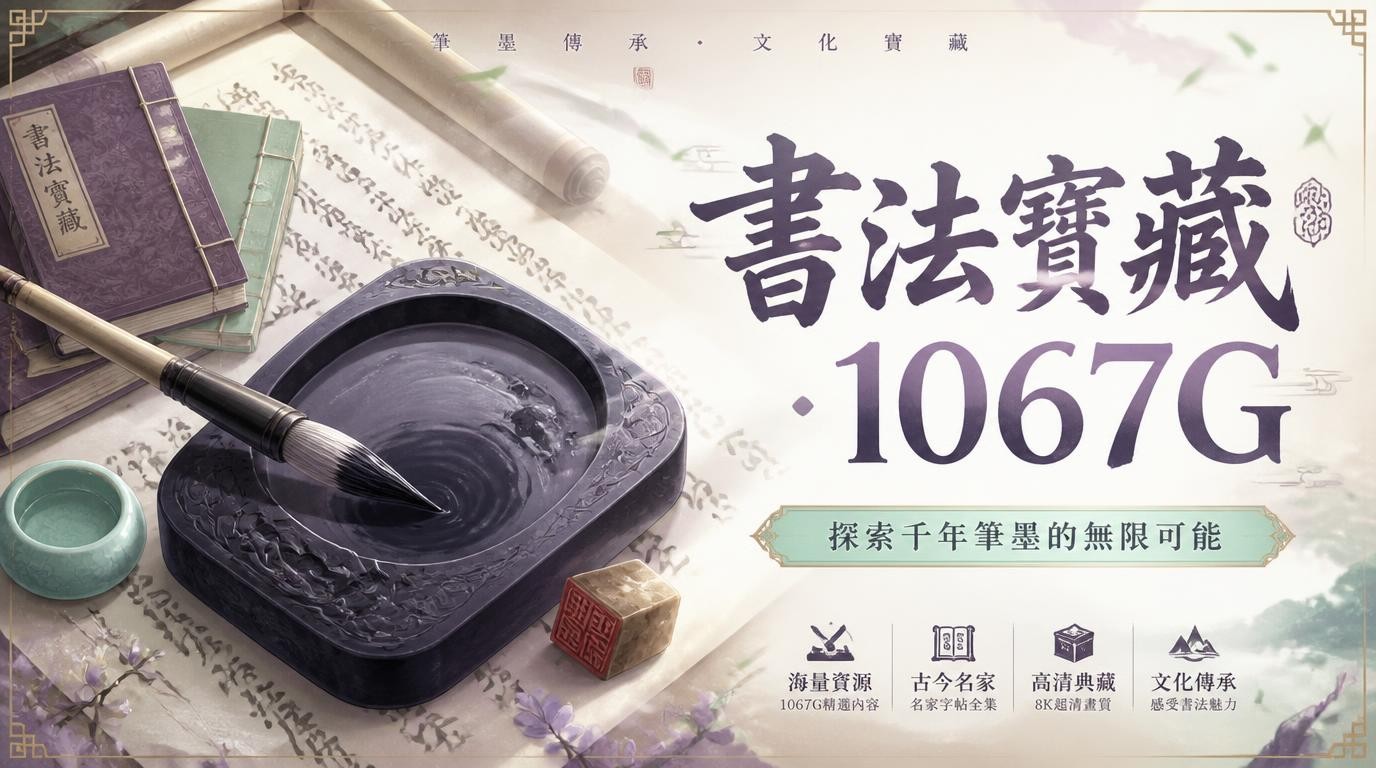 大鹏书法合集：毛笔硬笔高清1080P，1067G珍藏资源